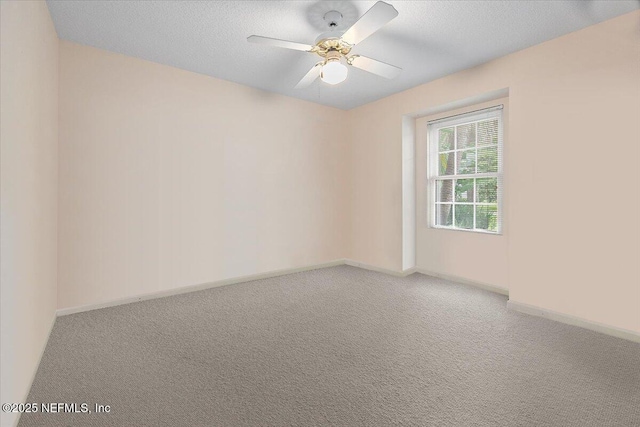 1121 Linkside Ct E, Atlantic Beach, FL 32233 - spare room with light colored carpet, ceiling fan, and a textured ceiling