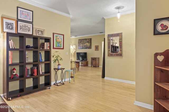 1419 Linkside Dr, Atlantic Beach, FL 32233 - hallway with ornamental molding and wood finished floors