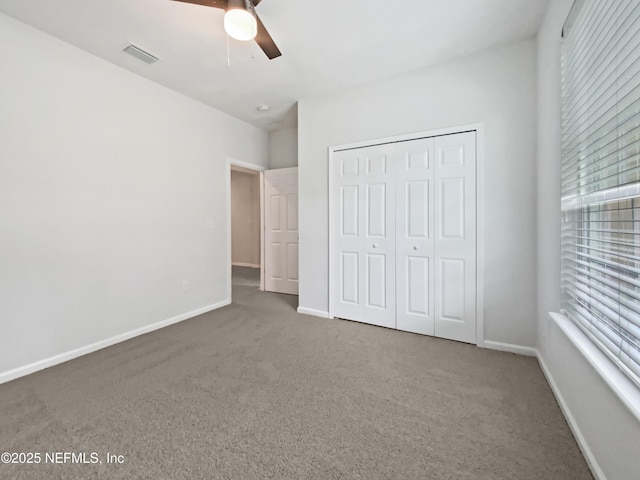 1090 Lauriston Dr, Saint Johns, FL 32259 - unfurnished bedroom featuring carpet flooring, a closet, and ceiling fan