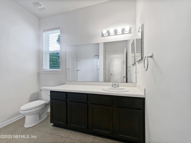 1090 Lauriston Dr, Saint Johns, FL 32259 - full bath with tile patterned flooring, vanity, and a shower