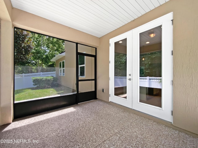 1090 Lauriston Dr, Saint Johns, FL 32259 - unfurnished sunroom featuring french doors