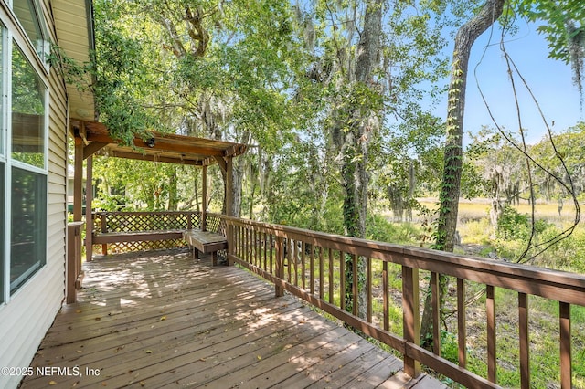14410 Pelican Bay Ct, Jacksonville, FL 32224 - deck with view of scattered trees