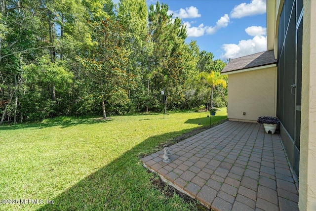 814 Copperhead Cir, Saint Augustine, FL 32092 - view of green lawn with a patio