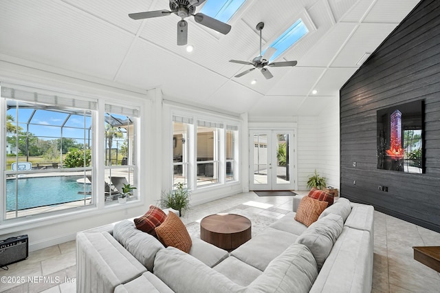 24237 Marsh Landing Pkwy, Ponte Vedra Beach, FL 32082 - sunroom featuring french doors and vaulted ceiling