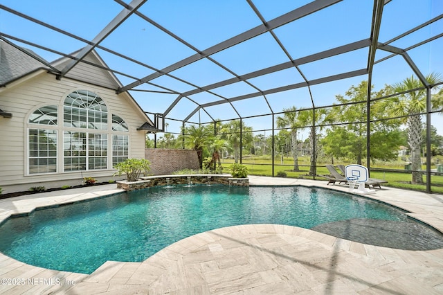24237 Marsh Landing Pkwy, Ponte Vedra Beach, FL 32082 - outdoor pool featuring a patio area and glass enclosure