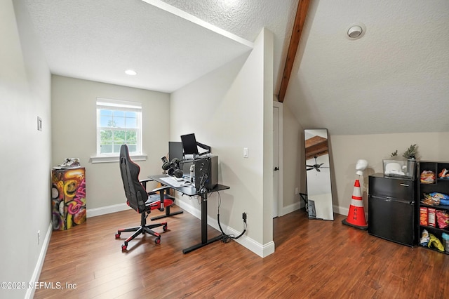 24237 Marsh Landing Pkwy, Ponte Vedra Beach, FL 32082 - office area with a textured ceiling and wood finished floors