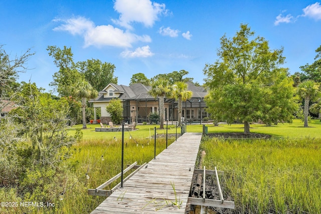 24237 Marsh Landing Pkwy, Ponte Vedra Beach, FL 32082 - dock featuring a yard