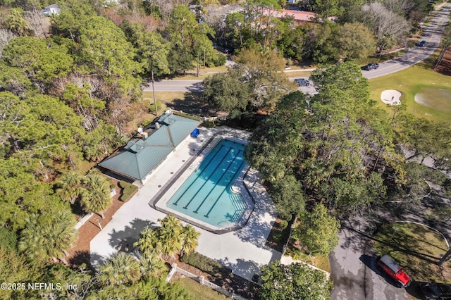24237 Marsh Landing Pkwy, Ponte Vedra Beach, FL 32082 - aerial overview of property's location featuring a pool area and a tree filled landscape