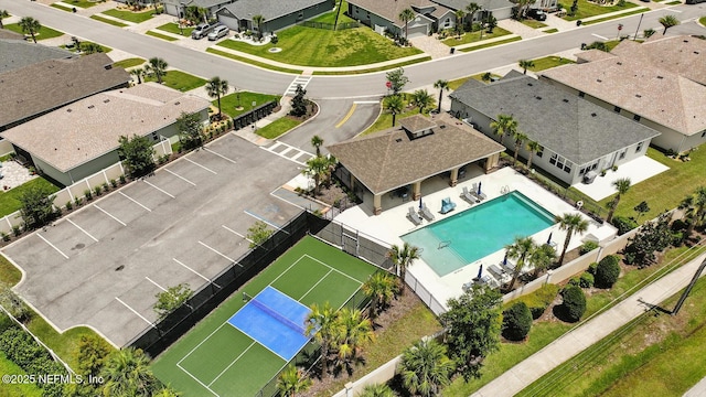 29 Lagoon Way, Palm Coast, FL 32137 - aerial view of residential area featuring a pool