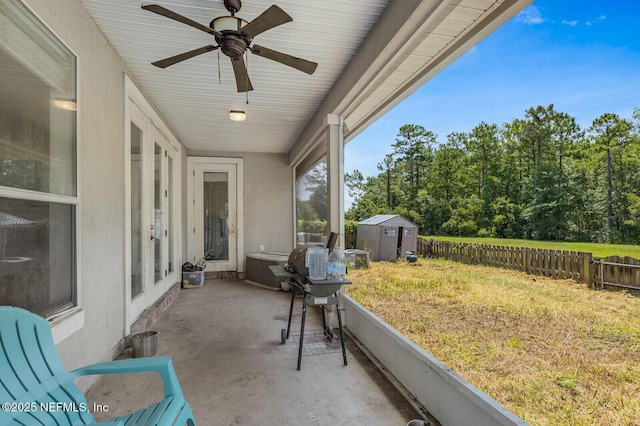 3350 Silverado Cir, Green Cove Springs, FL 32043 - sunroom / solarium featuring ceiling fan