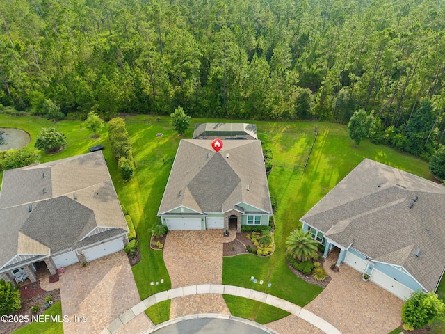 121 Seamount Way, Saint Augustine, FL 32092 - aerial view of property and surrounding area with a forest