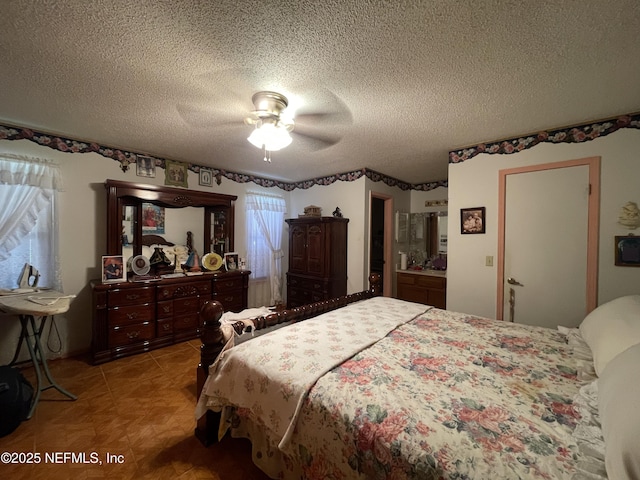 1038 Celebrant Dr, Jacksonville, FL 32225 - bedroom with a textured ceiling and a ceiling fan