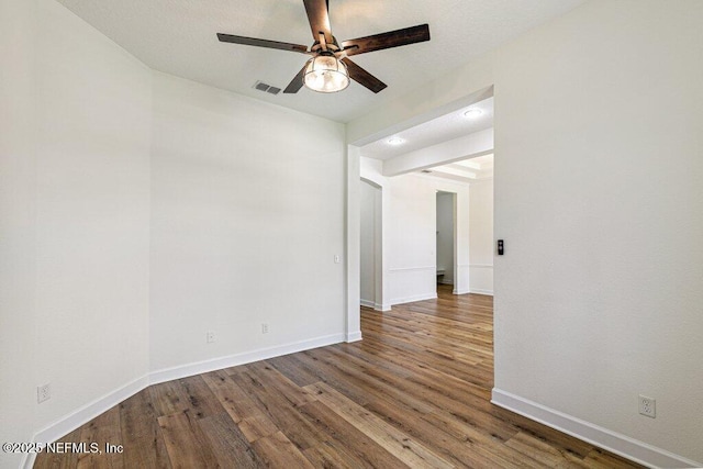 1103 Orchard Oriole Pl, Middleburg, FL 32068 - empty room with ceiling fan and wood finished floors