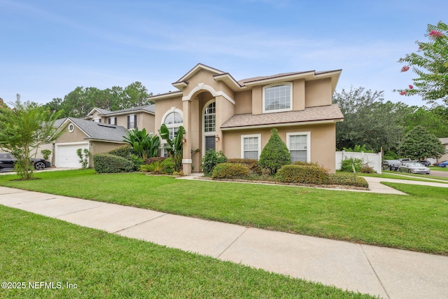 1020 Candlebark Dr, Jacksonville, FL 32225 - view of front of house featuring stucco siding and a front yard