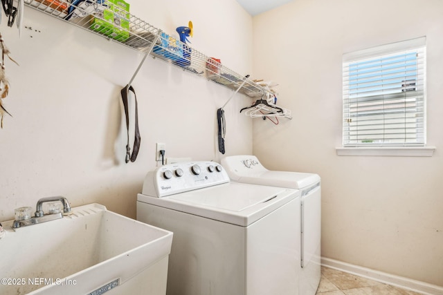 1020 Candlebark Dr, Jacksonville, FL 32225 - laundry area featuring washer and dryer and baseboards