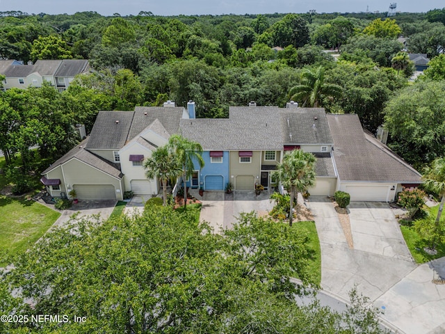 335 Sunrise Cir, Neptune Beach, FL 32266 - view of subject property with a heavily wooded area