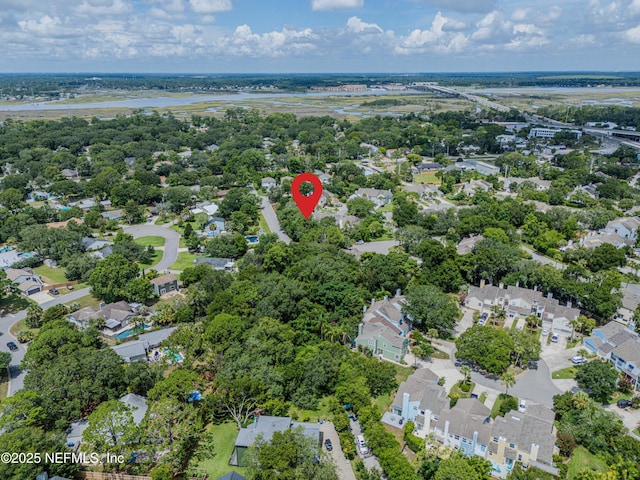 335 Sunrise Cir, Neptune Beach, FL 32266 - aerial view of property and surrounding area featuring nearby suburban area