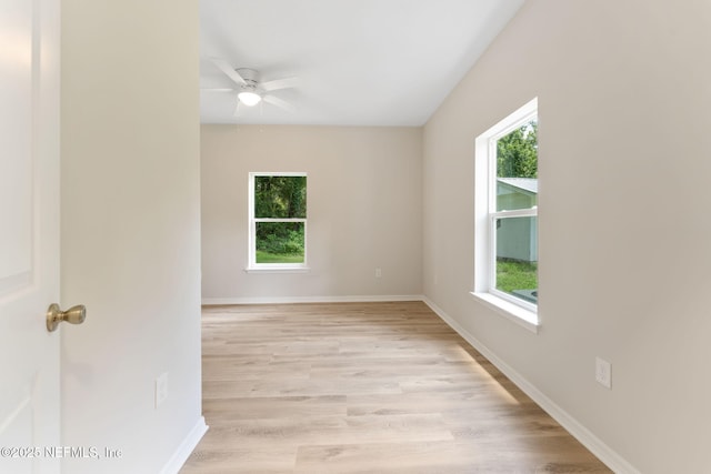 343 Tinsley Rd, Florahome, FL 32140 - spare room with plenty of natural light, light wood-style floors, and ceiling fan