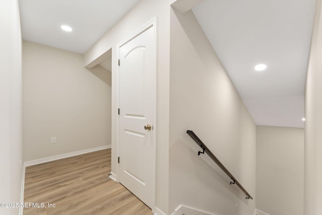 343 Tinsley Rd, Florahome, FL 32140 - stairway with wood finished floors and recessed lighting