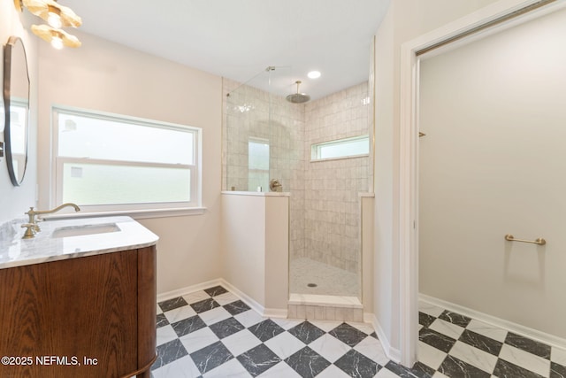 343 Tinsley Rd, Florahome, FL 32140 - bathroom featuring vanity and walk in shower