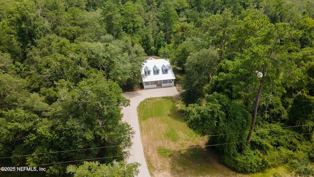 343 Tinsley Rd, Florahome, FL 32140 - view from above of property with a heavily wooded area
