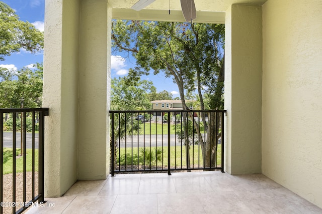 4000 Grande Vista Blvd Unit 15-106, Saint Augustine, FL 32084 - balcony with ceiling fan