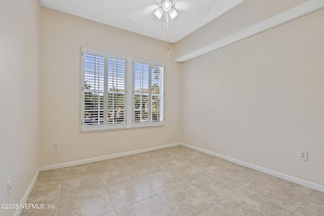 4000 Grande Vista Blvd Unit 15-106, Saint Augustine, FL 32084 - tiled spare room featuring a ceiling fan and baseboards