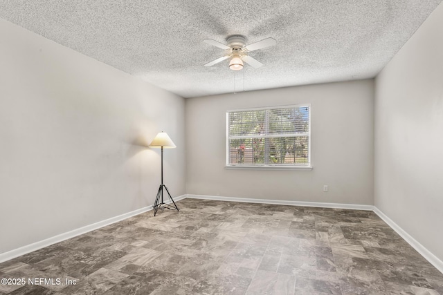 1430 Spindrift Cir E, Neptune Beach, FL 32266 - spare room with ceiling fan and a textured ceiling