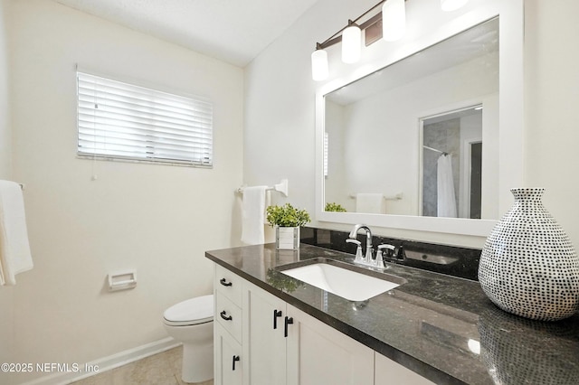1918 Oak Cir, Atlantic Beach, FL 32233 - full bathroom with vanity, a shower with shower curtain, and tile patterned flooring