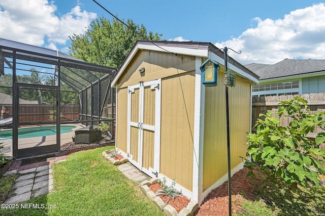 1400 Gibralter Ln, Fleming Island, FL 32003 - view of shed with a fenced backyard