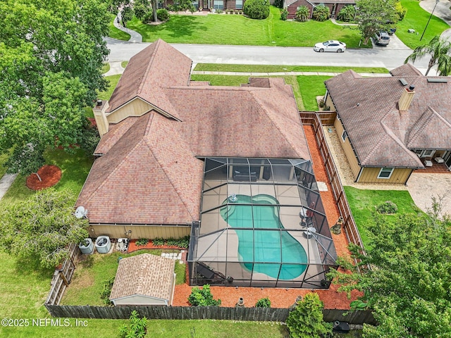 1400 Gibralter Ln, Fleming Island, FL 32003 - view from above of property with a pool area