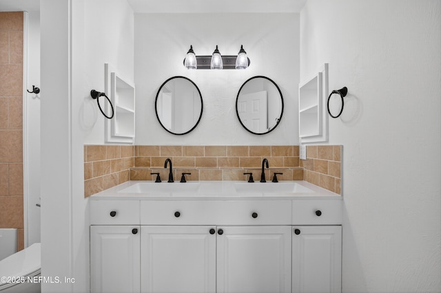 15 Katrina Pl, Palm Coast, FL 32164 - full bath featuring double vanity and tasteful backsplash
