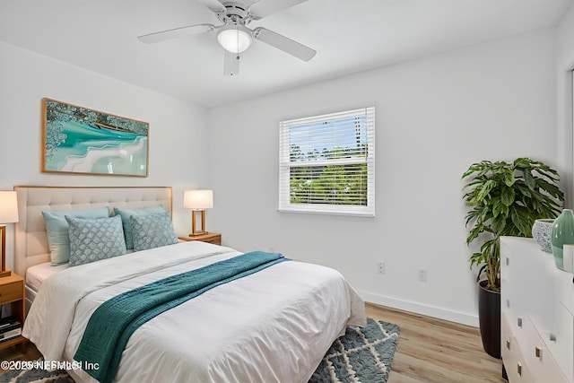 15 Katrina Pl, Palm Coast, FL 32164 - bedroom with wood finished floors and a ceiling fan
