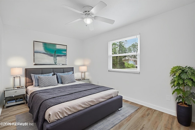 15 Katrina Pl, Palm Coast, FL 32164 - bedroom featuring light wood-style flooring and a ceiling fan