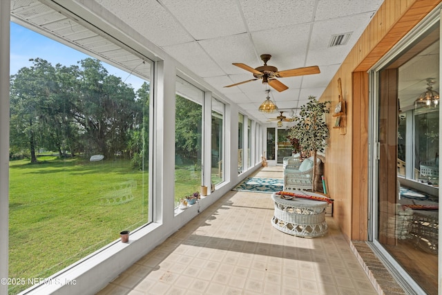 6241 Riviera Manor Dr, Jacksonville, FL 32216 - unfurnished sunroom with ceiling fan