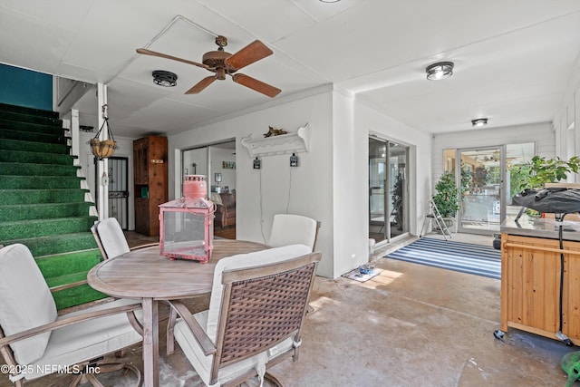 6241 Riviera Manor Dr, Jacksonville, FL 32216 - view of patio / terrace with a ceiling fan and outdoor dining area