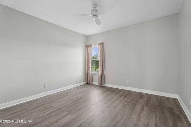 2936 Brettungar Dr, Jacksonville, FL 32246 - empty room with wood finished floors and ceiling fan