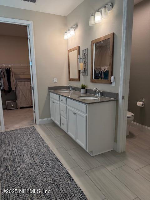 296 Latrobe Ave, Saint Augustine, FL 32095 - full bath featuring double vanity and tile patterned flooring