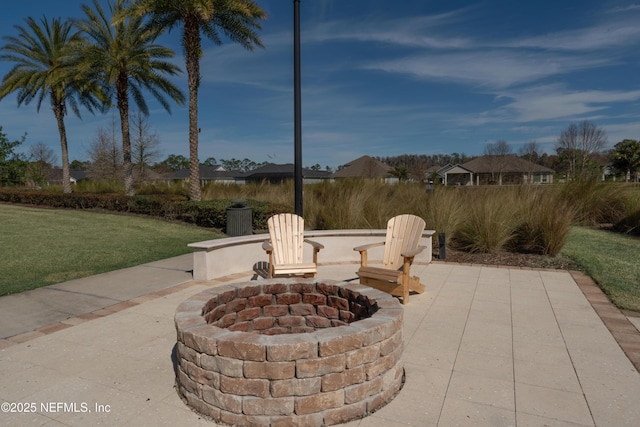 296 Latrobe Ave, Saint Augustine, FL 32095 - view of patio with a fire pit