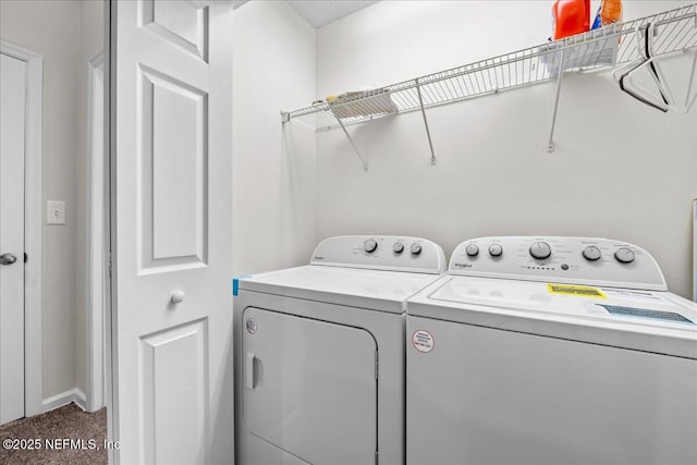 1515 Landau Rd, Jacksonville, FL 32225 - laundry area with washing machine and dryer and carpet floors