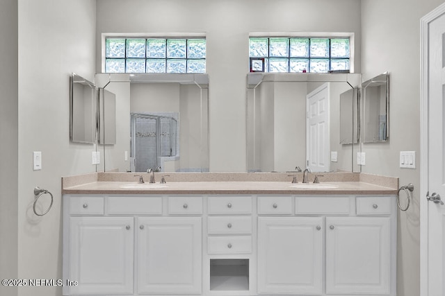 1728 Dartmoor Ln, Ponte Vedra, FL 32081 - full bathroom featuring double vanity and a stall shower