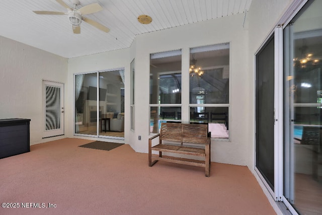 1728 Dartmoor Ln, Ponte Vedra, FL 32081 - view of patio with ceiling fan