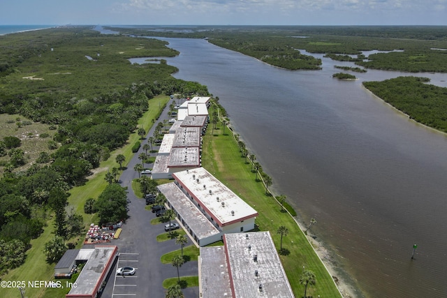 32 Ocean Palm Dr S Unit 320, Flagler Beach, FL 32136 - aerial view of property and surrounding area featuring a nearby body of water and property boundaries highlighted