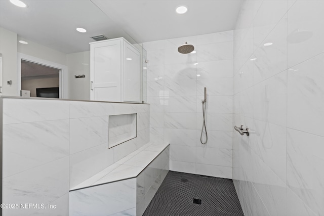 5566 Don Manuel Rd, Elkton, FL 32033 - bathroom with tiled shower and recessed lighting