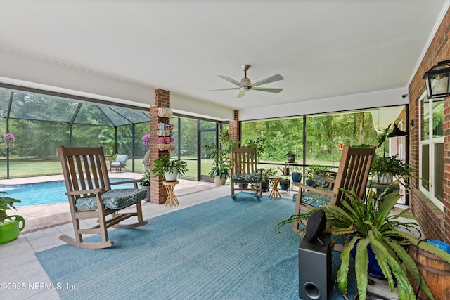 5566 Don Manuel Rd, Elkton, FL 32033 - sunroom / solarium with ceiling fan