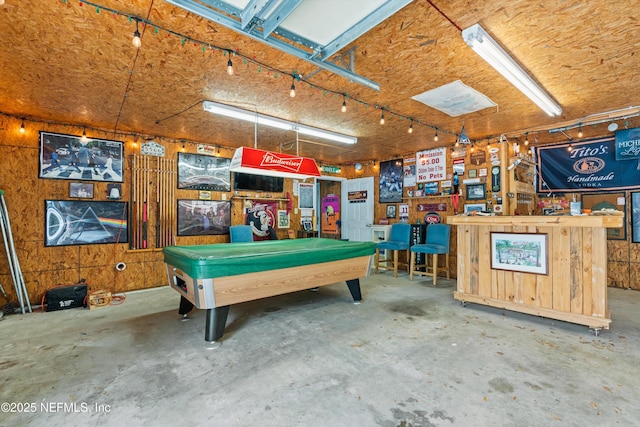 5566 Don Manuel Rd, Elkton, FL 32033 - rec room featuring concrete flooring and billiards