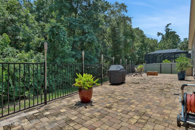 363 Latrobe Ave, Saint Augustine, FL 32095 - fenced backyard with a grill and a patio