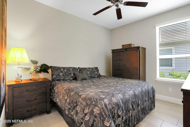 363 Latrobe Ave, Saint Augustine, FL 32095 - bedroom with baseboards and a ceiling fan