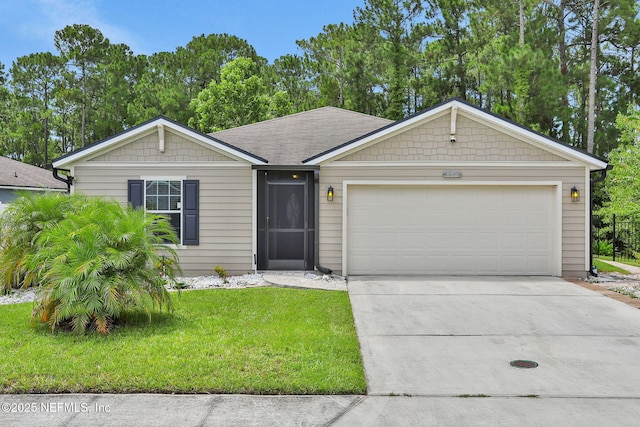 35 Root Ln, Saint Augustine, FL 32084 - single story home with driveway, a front yard, and a garage