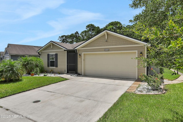 35 Root Ln, Saint Augustine, FL 32084 - ranch-style house featuring concrete driveway and an attached garage